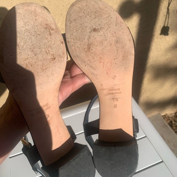 Sesto Meucci black leather sandals size 7.5 M - Picture 12 of 13